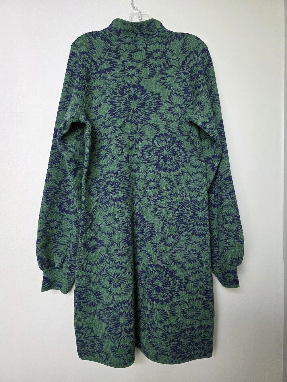 Maeve × Anthro NWOT The Beatriz Mock-Neck Green Floral Sweater Dress, Size XS